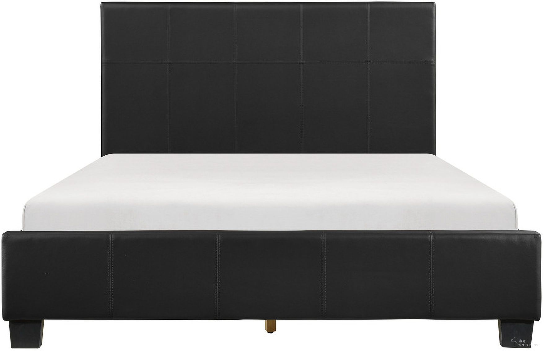 Lorenzi Black King Upholstered Platform Bed