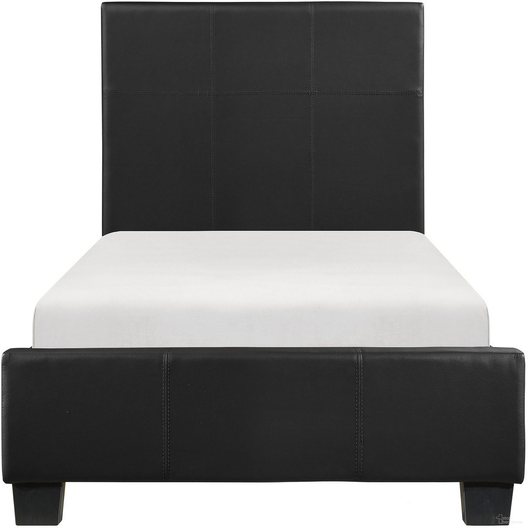 The appearance of Lorenzi Black Twin Upholstered Platform Bed designed by Homelegance in the modern / contemporary interior design. This black piece of furniture was selected by 1StopBedrooms from Lorenzi Collection to add a touch of cosiness and style into your home. Sku: 2220T-1;2220T-3. Bed Type: Platform Bed. Bed Size: Twin. Material: Vinyl.