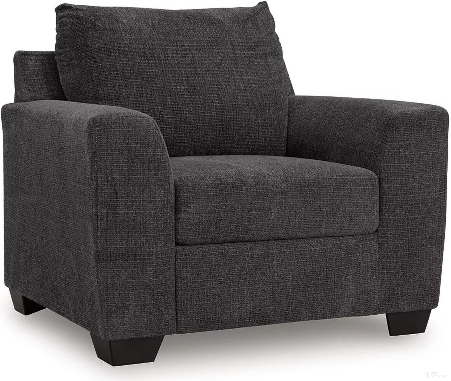 The appearance of Loreo Chair In Ebony designed by Signature Design by Ashley in the modern / contemporary interior design. This ebony piece of furniture  was selected by 1StopBedrooms from Loreo Collection to add a touch of cosiness and style into your home. Sku: 6310120. Material: Polyester.