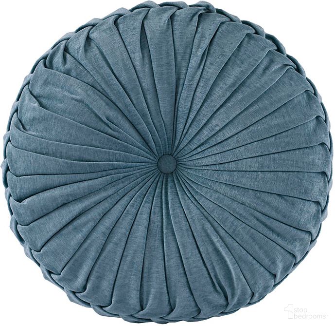 The appearance of Loretta Polyester Chenille Round Floor Pillow Cushion In Aqua designed by Olliix in the transitional interior design. This aqua piece of furniture was selected by 1StopBedrooms from Loretta Collection to add a touch of cosiness and style into your home. Sku: ID31-2034. Material: Polyester.