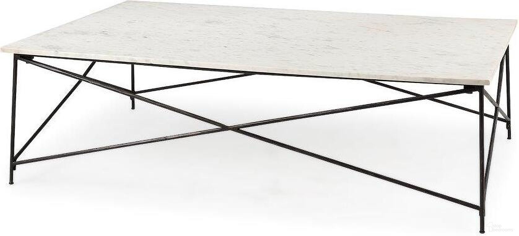 The appearance of Lorlei I White Marble Top With X-Shaped Antique Gold Iron Base Coffee Table designed by Mercana in the transitional interior design. This white and gold piece of furniture was selected by 1StopBedrooms from Lorlei Collection to add a touch of cosiness and style into your home. Sku: 69246-AB. Material: Iron.