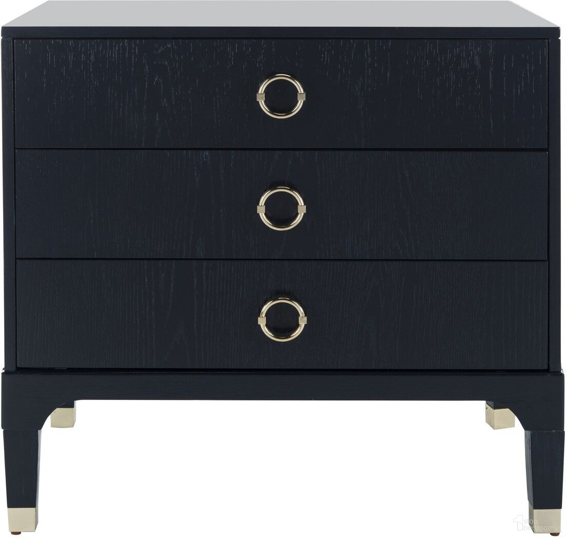 Lorna 3 Drawer Contemporary Night Stand FOX6232B