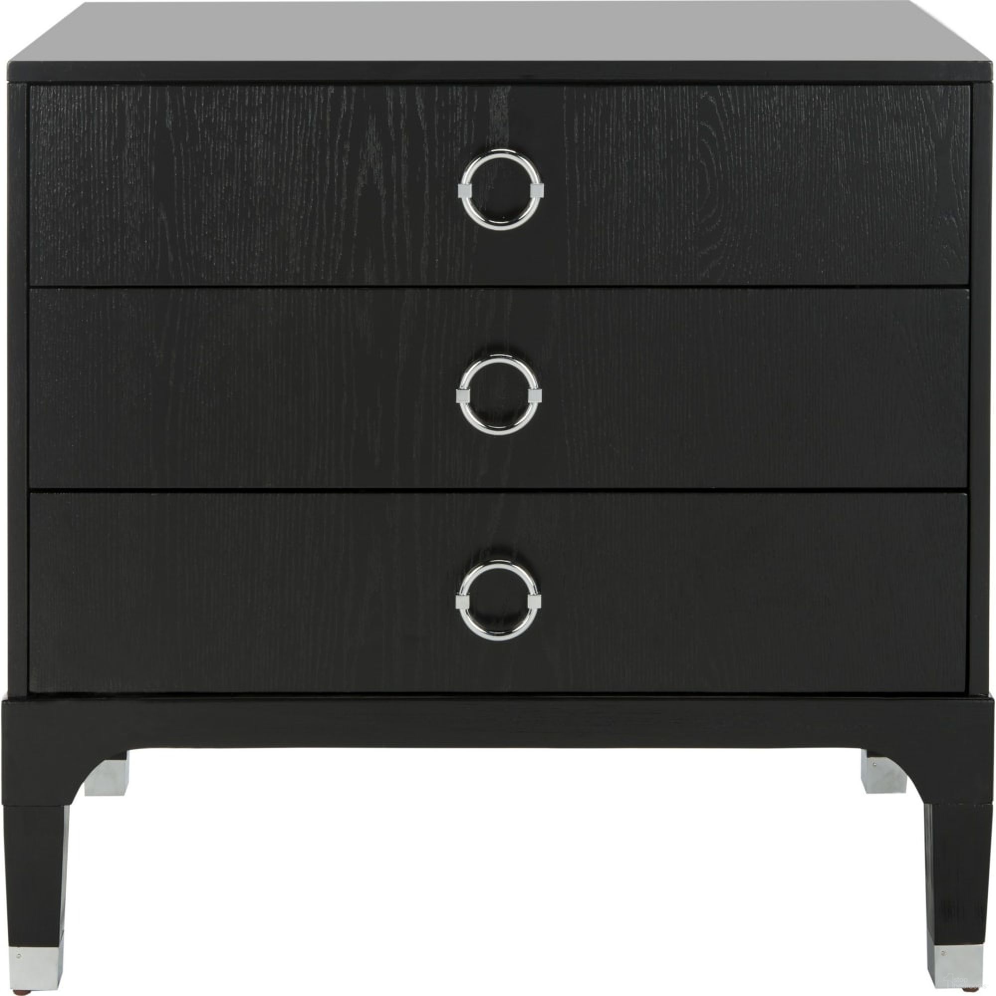 The appearance of Lorna Black Nightstand designed by Safavieh in the modern / contemporary interior design. This black/silver piece of furniture was selected by 1StopBedrooms from Lorna Collection to add a touch of cosiness and style into your home. Sku: FOX6232A. Material: Iron.