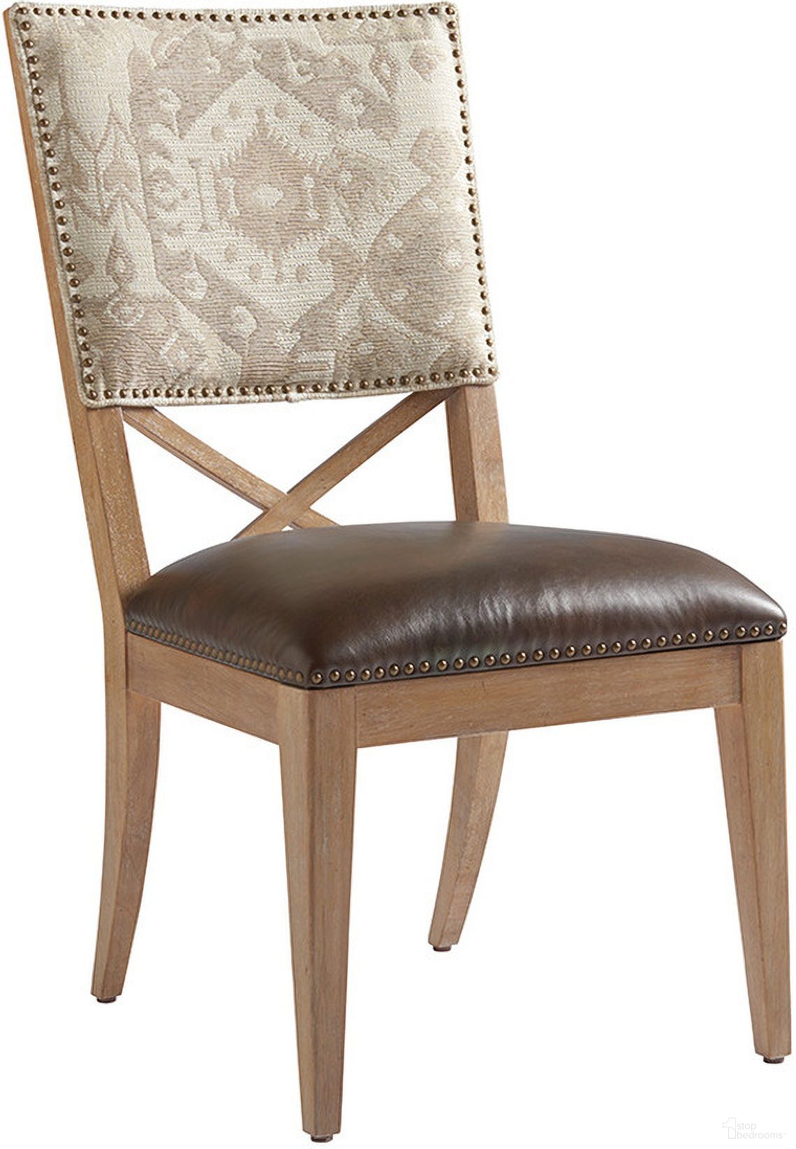 The appearance of Los Altos Alderman Upholstered Side Chair In Newcastle designed by Tommy Bahama in the traditional interior design. This newcastle piece of furniture was selected by 1StopBedrooms from Los Altos Collection to add a touch of cosiness and style into your home. Sku: 566-880-41. Material: Metal. Chair Type: Side Chair.