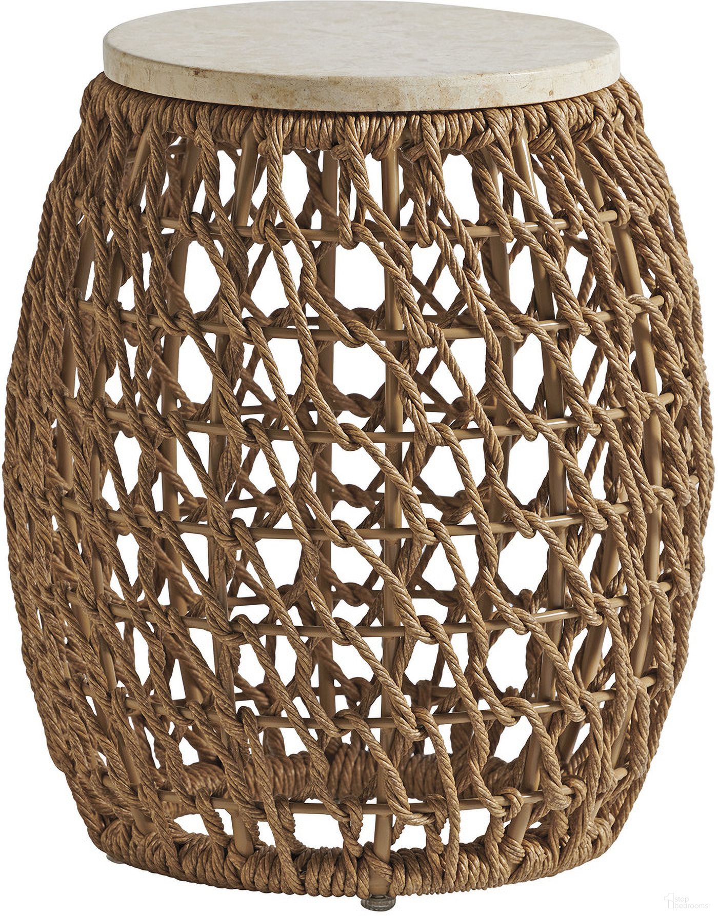 The appearance of Los Altos Valley View Round Accent Table In Light Brown designed by Tommy Bahama in the transitional interior design. This light brown piece of furniture was selected by 1StopBedrooms from Los Altos Valley View Collection to add a touch of cosiness and style into your home. Sku: 3930-954C. Material: Wood.