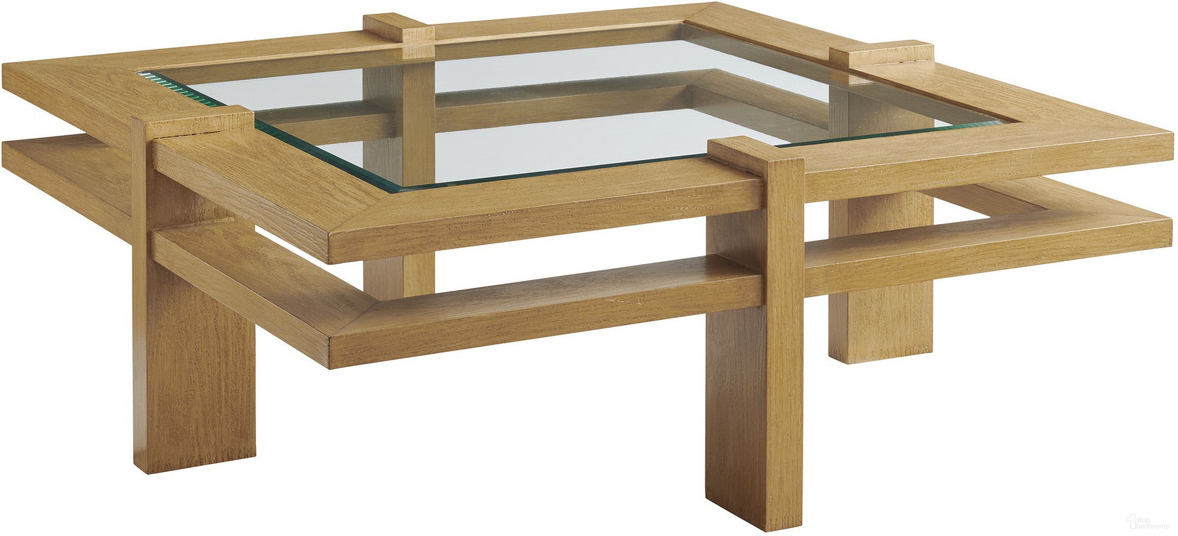 The appearance of Los Altos Valley View Square Cocktail Table In Light Brown designed by Tommy Bahama in the transitional interior design. This light brown piece of furniture was selected by 1StopBedrooms from Los Altos Valley View Collection to add a touch of cosiness and style into your home. Sku: 3930-947. Material: Wood.