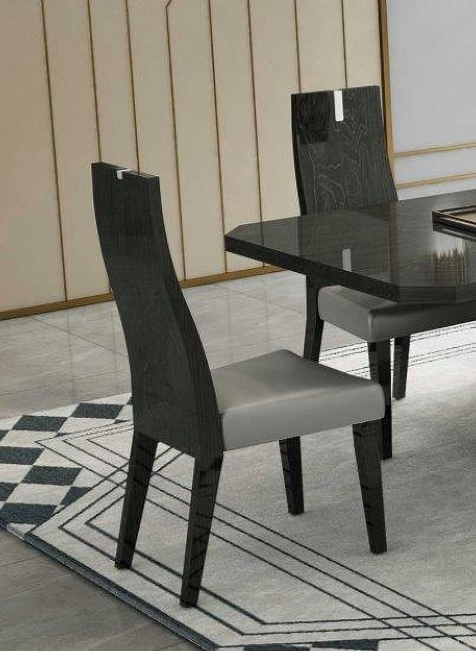 The appearance of Los Angeles Grey Dining Chair Set of 2 designed by Whiteline Modern Living in the modern / contemporary interior design. This grey high gloss piece of furniture  was selected by 1StopBedrooms from Los Angeles Collection to add a touch of cosiness and style into your home. Sku: DC1619-GRY. Material: Faux Leather. Chair Type: Side Chair.