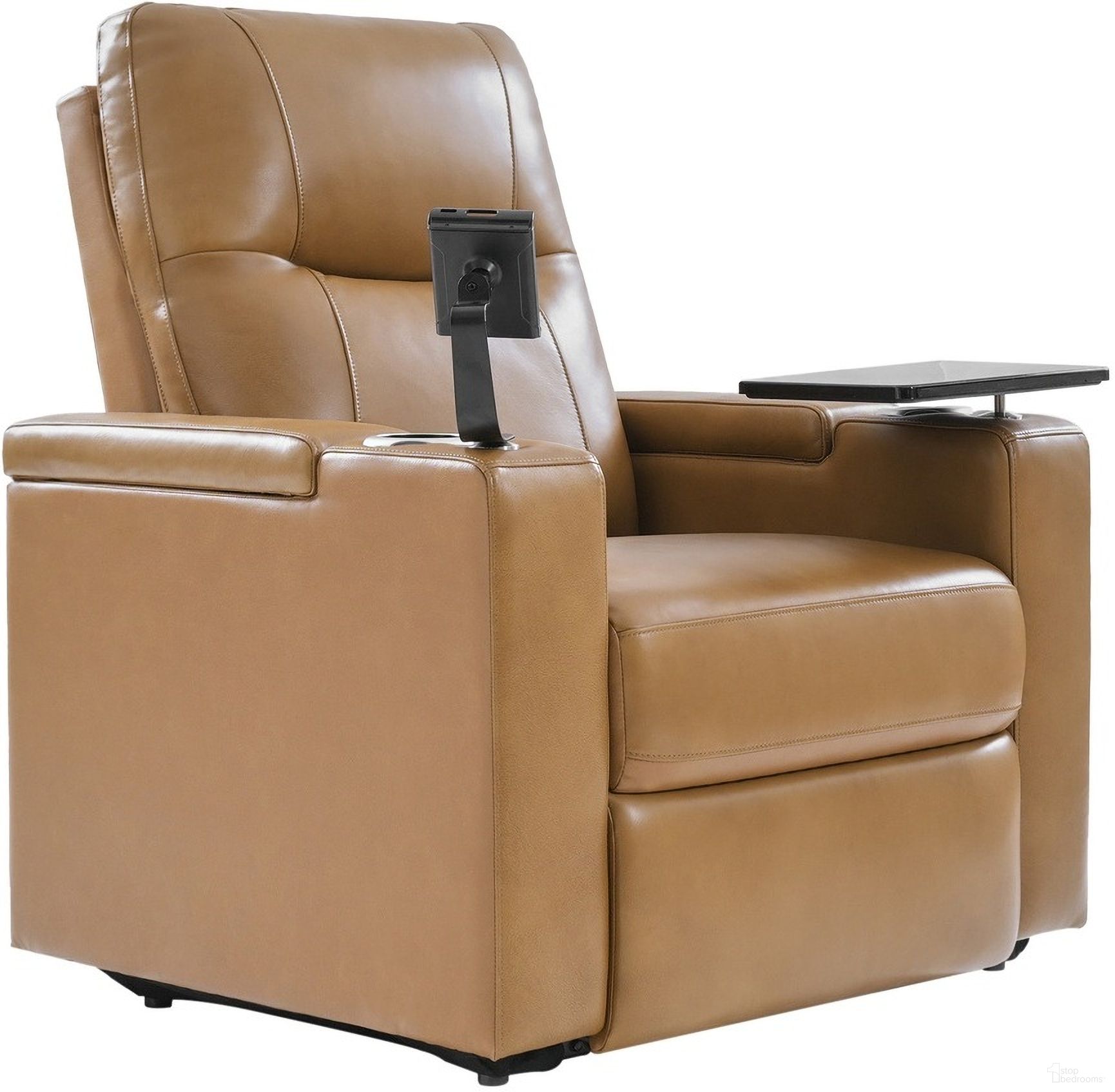 The appearance of Lothaire Genuine Leather Recliner In Camel designed by Karat Home in the transitional interior design. This camel piece of furniture was selected by 1StopBedrooms from Lothaire Collection to add a touch of cosiness and style into your home. Sku: RCLB1121-CML. Material: Genuine Leather.