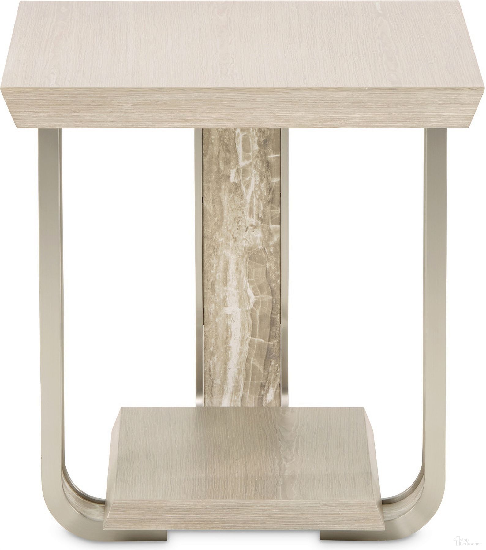 The appearance of Lotus Bay End Table In Sand designed by Michael Amini in the modern / contemporary interior design. This sand piece of furniture was selected by 1StopBedrooms from Lotus Bay Collection to add a touch of cosiness and style into your home. Sku: 9030202-138. Material: Solid Wood.