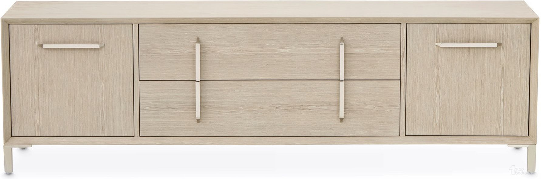 The appearance of Lotus Bay TV Console In Sand designed by Michael Amini in the modern / contemporary interior design. This sand piece of furniture was selected by 1StopBedrooms from Lotus Bay Collection to add a touch of cosiness and style into your home. Sku: 9030081-138. Material: Solid Wood.