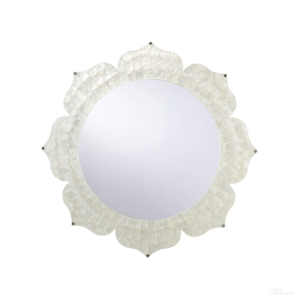 The appearance of Lotus Flower Mirror In White and Cream designed by Chelsea House in the modern / contemporary interior design. This white/cream piece of furniture was selected by 1StopBedrooms from Chelsea House Misc Collection to add a touch of cosiness and style into your home. Sku: 385919. Material: Shell.