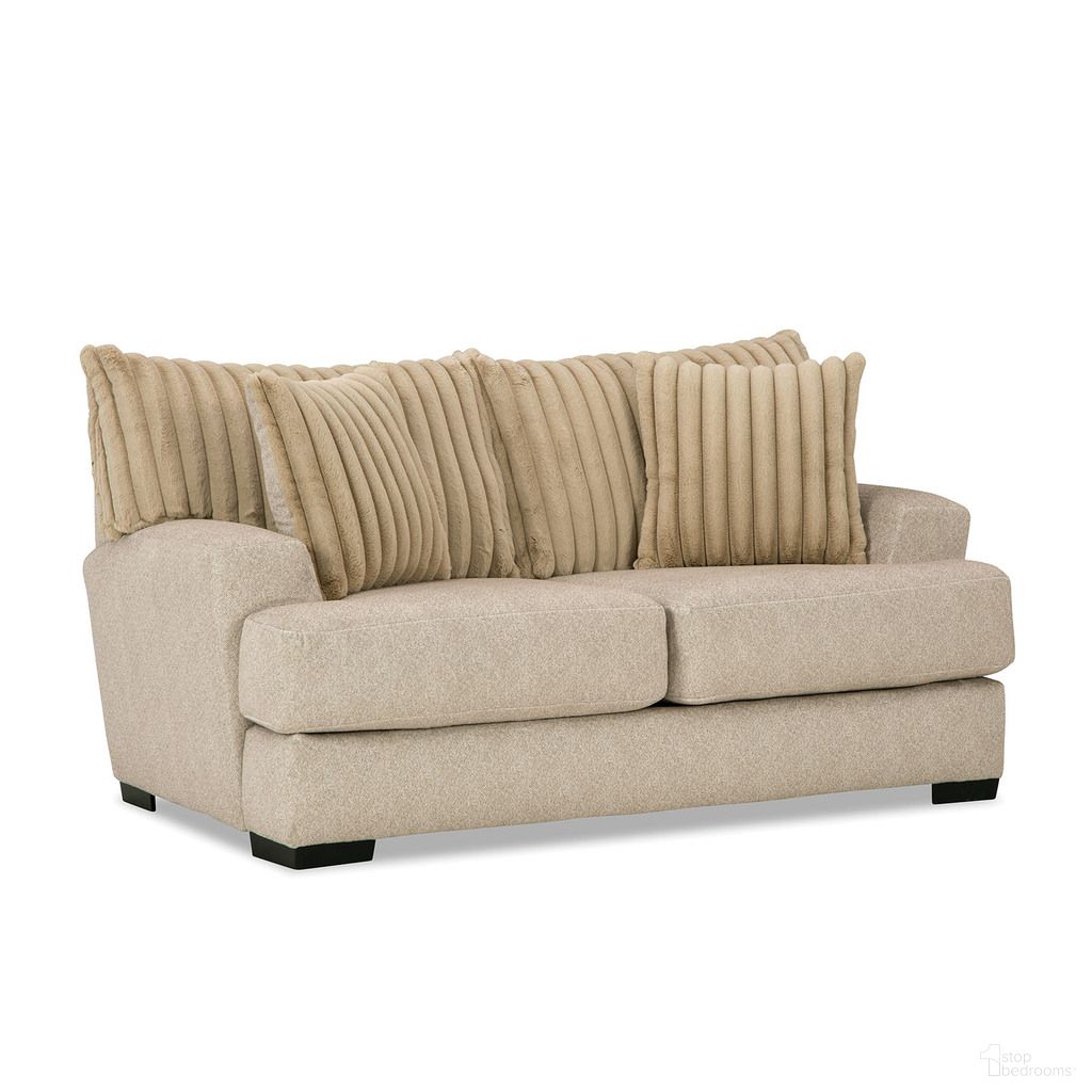 The appearance of Loughlin Loveseat In Light Brown designed by Furniture of America in the transitional interior design. This light brown piece of furniture was selected by 1StopBedrooms from Loughlin Collection to add a touch of cosiness and style into your home. Sku: SM5193-LV. Material: Chenille.