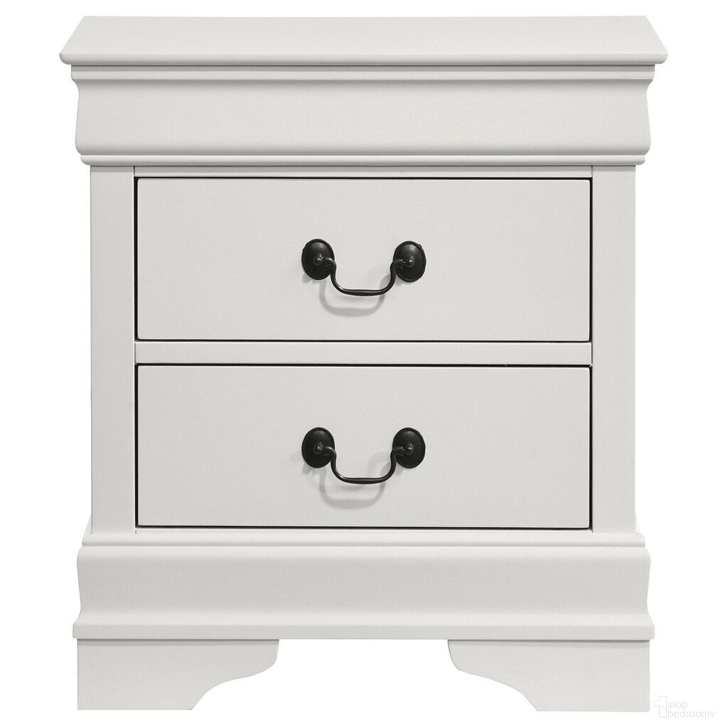 The appearance of Louis Philippe 2-Drawer Nightstand Bedside Table In White designed by Coaster in the traditional interior design. This white piece of furniture was selected by 1StopBedrooms from Louis Philippe Collection to add a touch of cosiness and style into your home. Sku: 202442. Material: MDF.