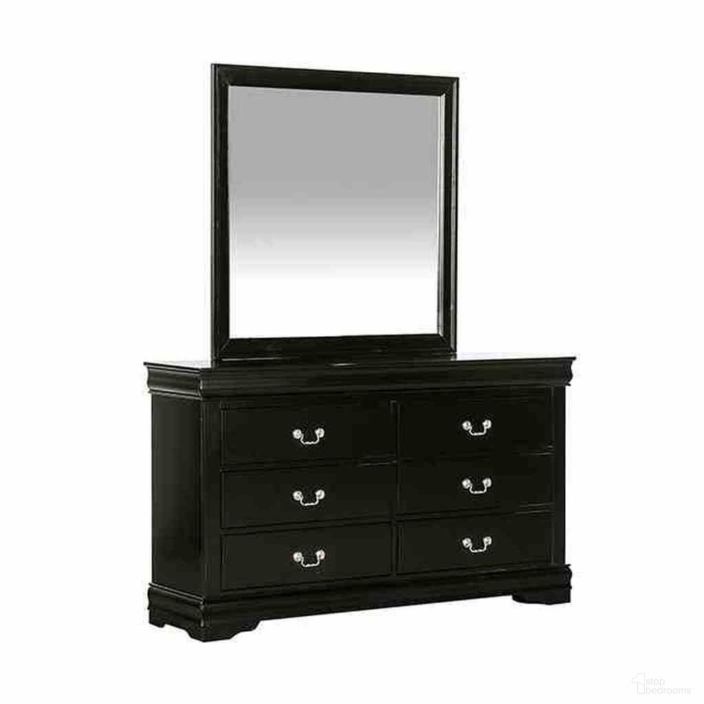 The appearance of Louis Philippe Dresser In Black designed by Furniture of America in the transitional interior design. This black piece of furniture was selected by 1StopBedrooms from Louis Philippe Collection to add a touch of cosiness and style into your home. Sku: FM7866BK-D. Material: Solid Wood.