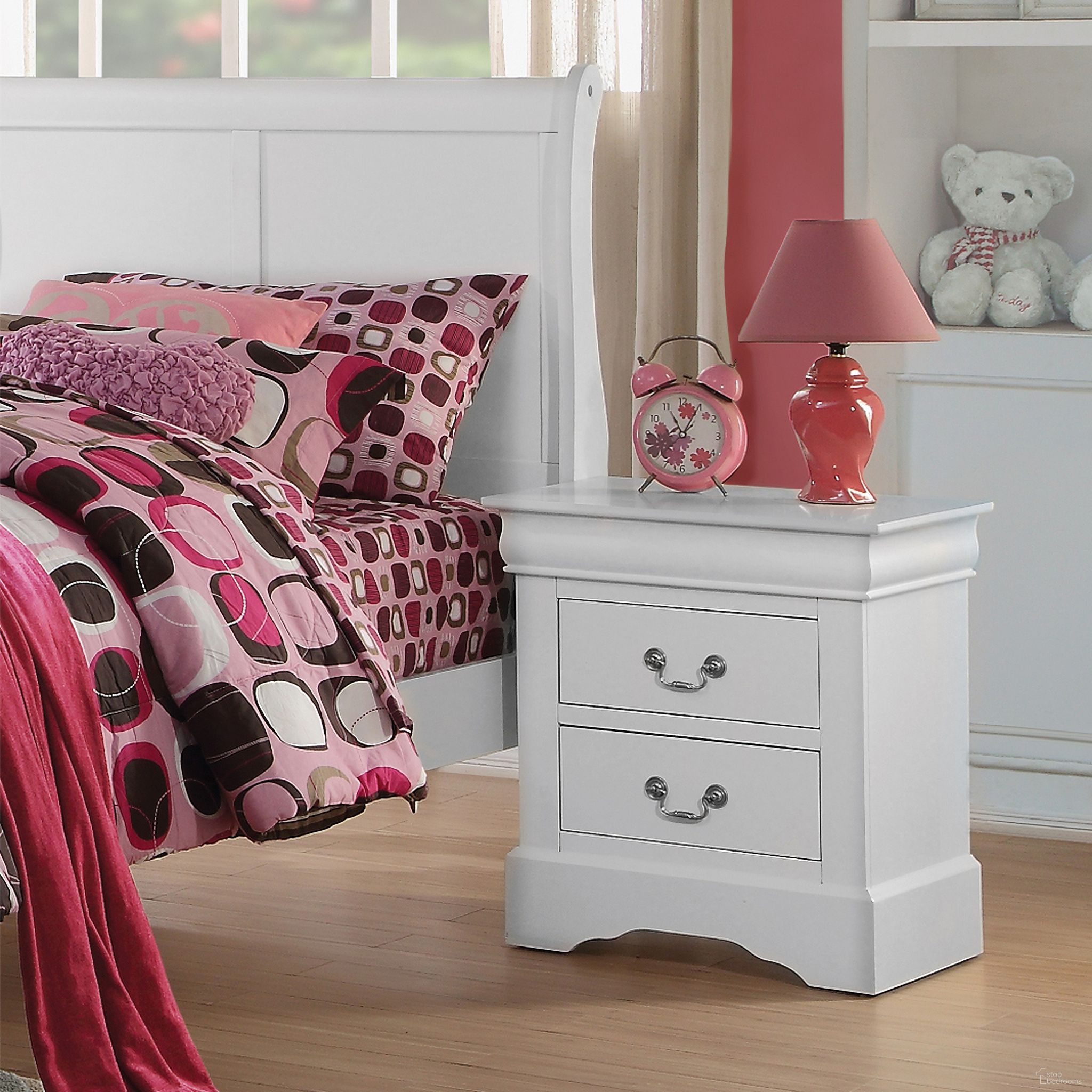 The appearance of Louis Philippe III Nightstand (White) designed by ACME in the transitional interior design. This white piece of furniture  was selected by 1StopBedrooms from Louis Philippe Iii Collection to add a touch of cosiness and style into your home. Sku: 24503. Material: Wood.