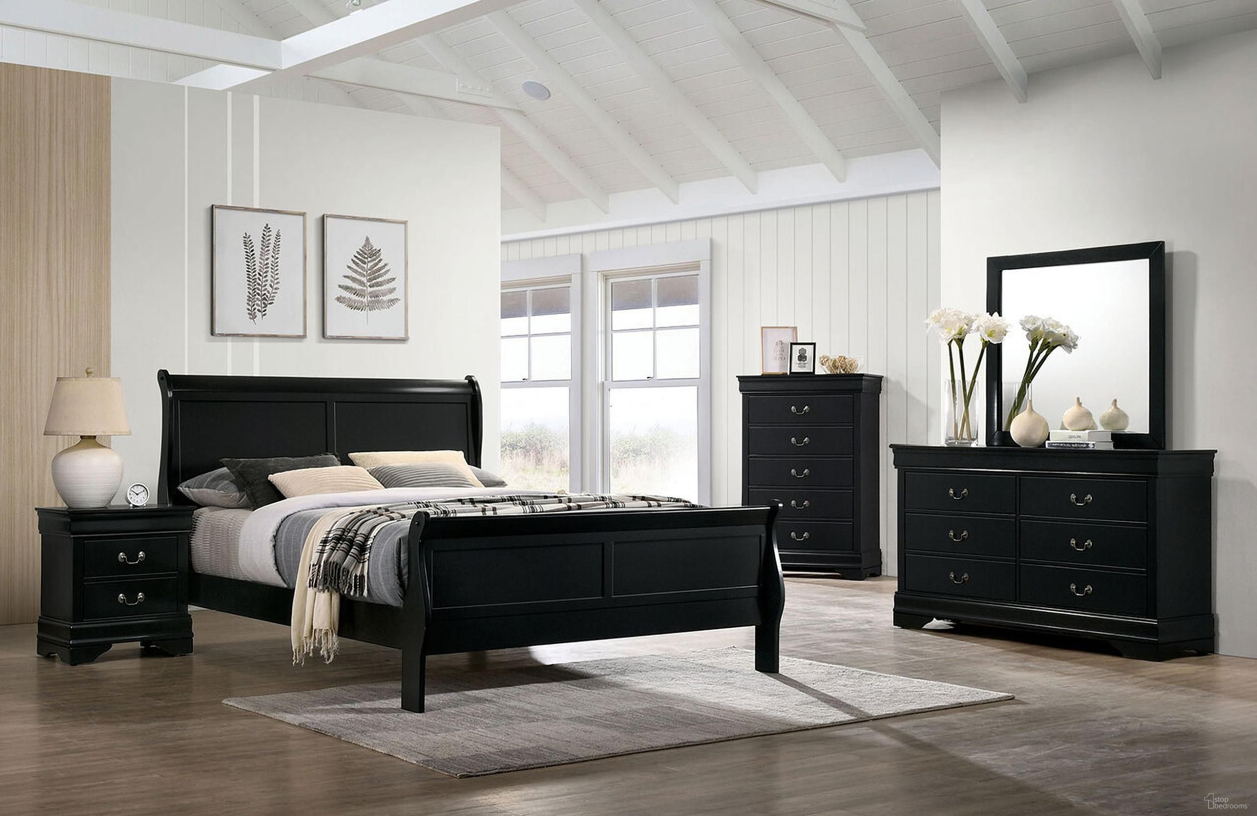Louis Philippe Youth Bedroom Set In Black