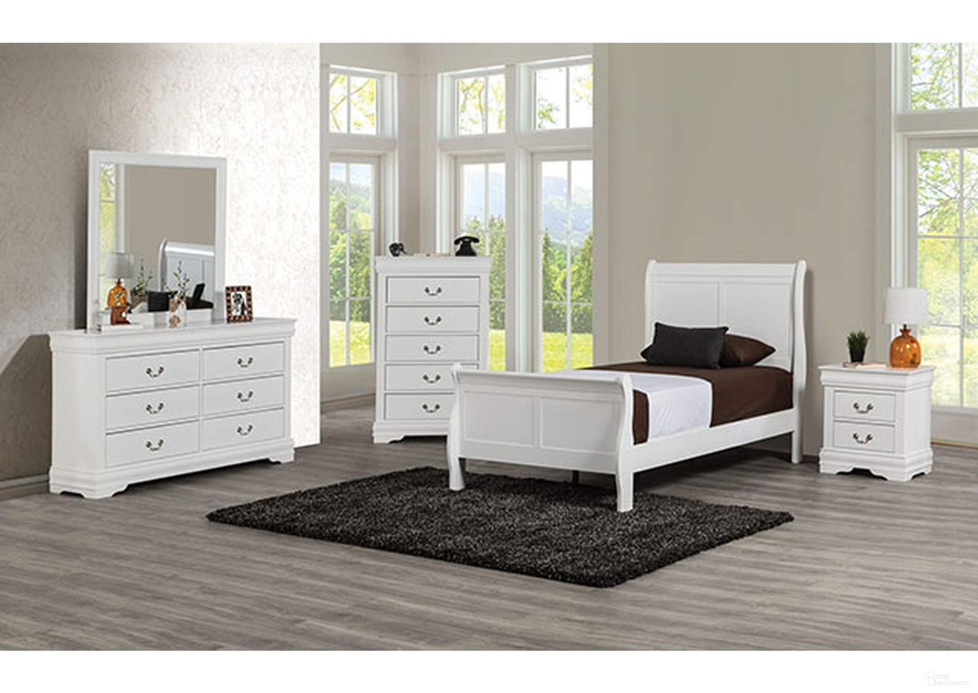 Louis Philippe Youth Bedroom Set In White