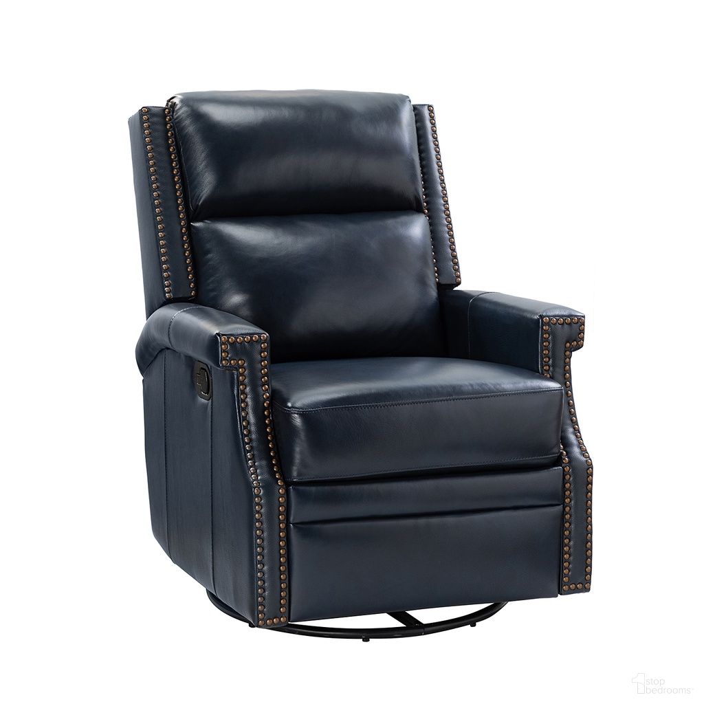 The appearance of Louise Genuine Leather Swivel Rocker Recliner In Navy designed by Karat Home in the modern / contemporary interior design. This navy piece of furniture was selected by 1StopBedrooms from Louise Collection to add a touch of cosiness and style into your home. Sku: RCCZ0933-NAV. Material: Genuine Leather.