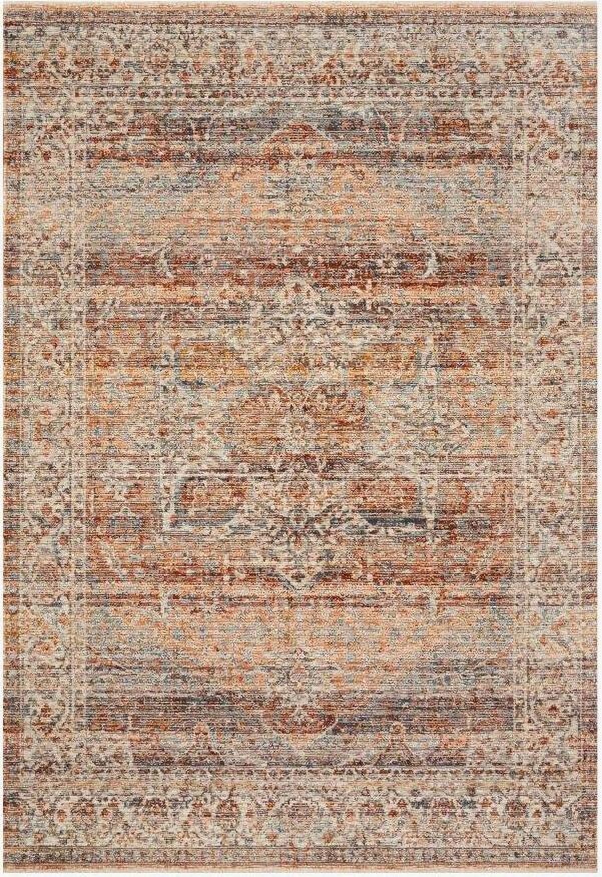 The appearance of Lourdes Tangerine/Ocean 2'8" x 2'8" Rug designed by Loloi Rugs in the traditional interior design. This tangerine and ocean piece of furniture was selected by 1StopBedrooms from Lourdes Collection to add a touch of cosiness and style into your home. Sku: LOURLOU-07TGOC280R. Material: Polyester.