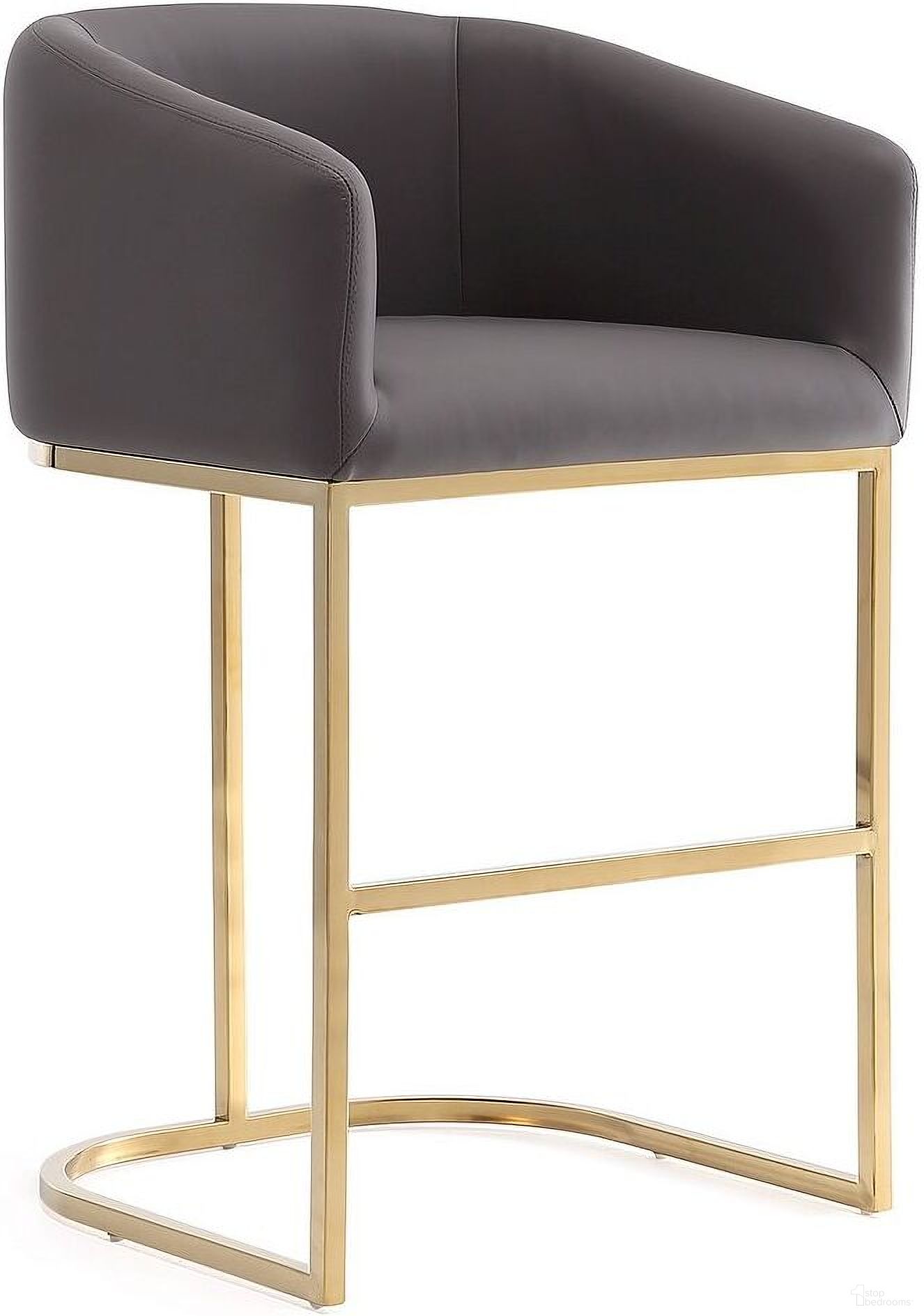 The appearance of Louvre Barstool in Grey and Black designed by Manhattan Comfort in the transitional interior design. This grey piece of furniture was selected by 1StopBedrooms from Louvre Collection to add a touch of cosiness and style into your home. Sku: BS016-GY. Material: Stainless Steel.