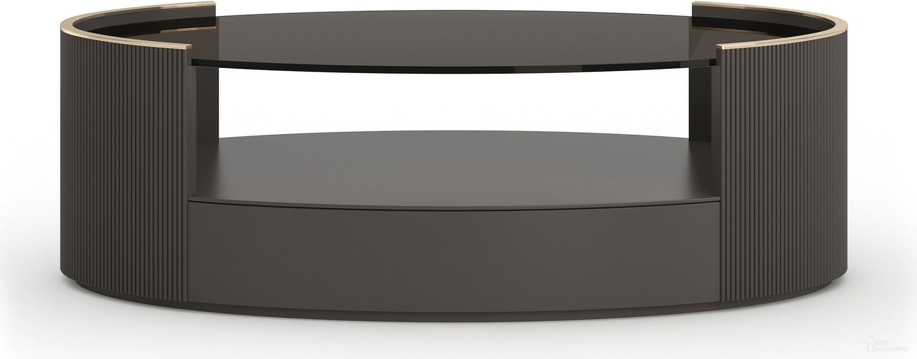 Love Oval Cocktail Table In Brown