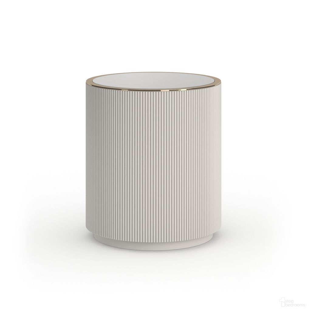 The appearance of Love Round End Table In Cream designed by Caracole in the modern / contemporary interior design. This cream piece of furniture  was selected by 1StopBedrooms from Love Collection to add a touch of cosiness and style into your home. Sku: CLA-024-416. Material: Resin.
