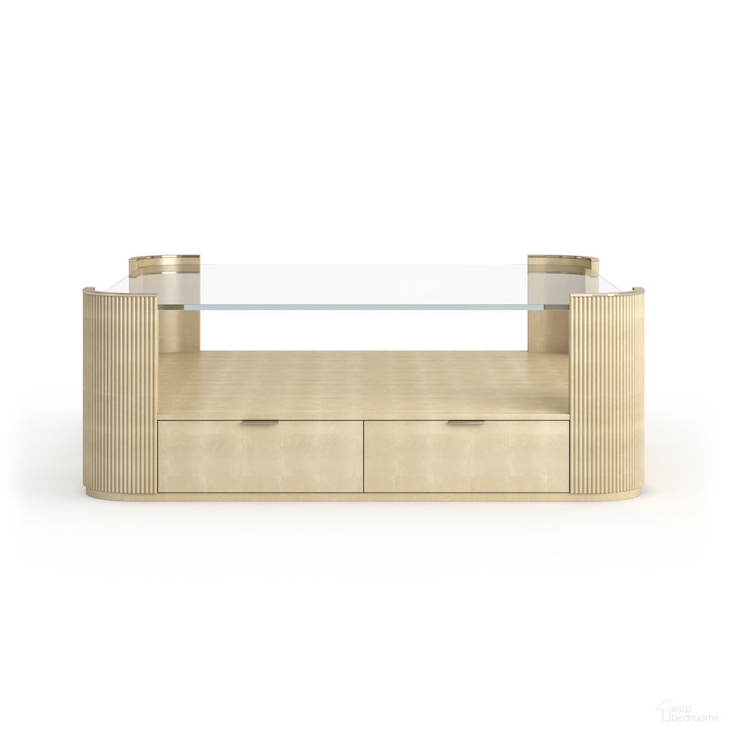 The appearance of Love Square Cocktail Table In Gold designed by Caracole in the modern / contemporary interior design. This gold piece of furniture  was selected by 1StopBedrooms from Love Collection to add a touch of cosiness and style into your home. Sku: CLA-024-4015. Material: Resin.