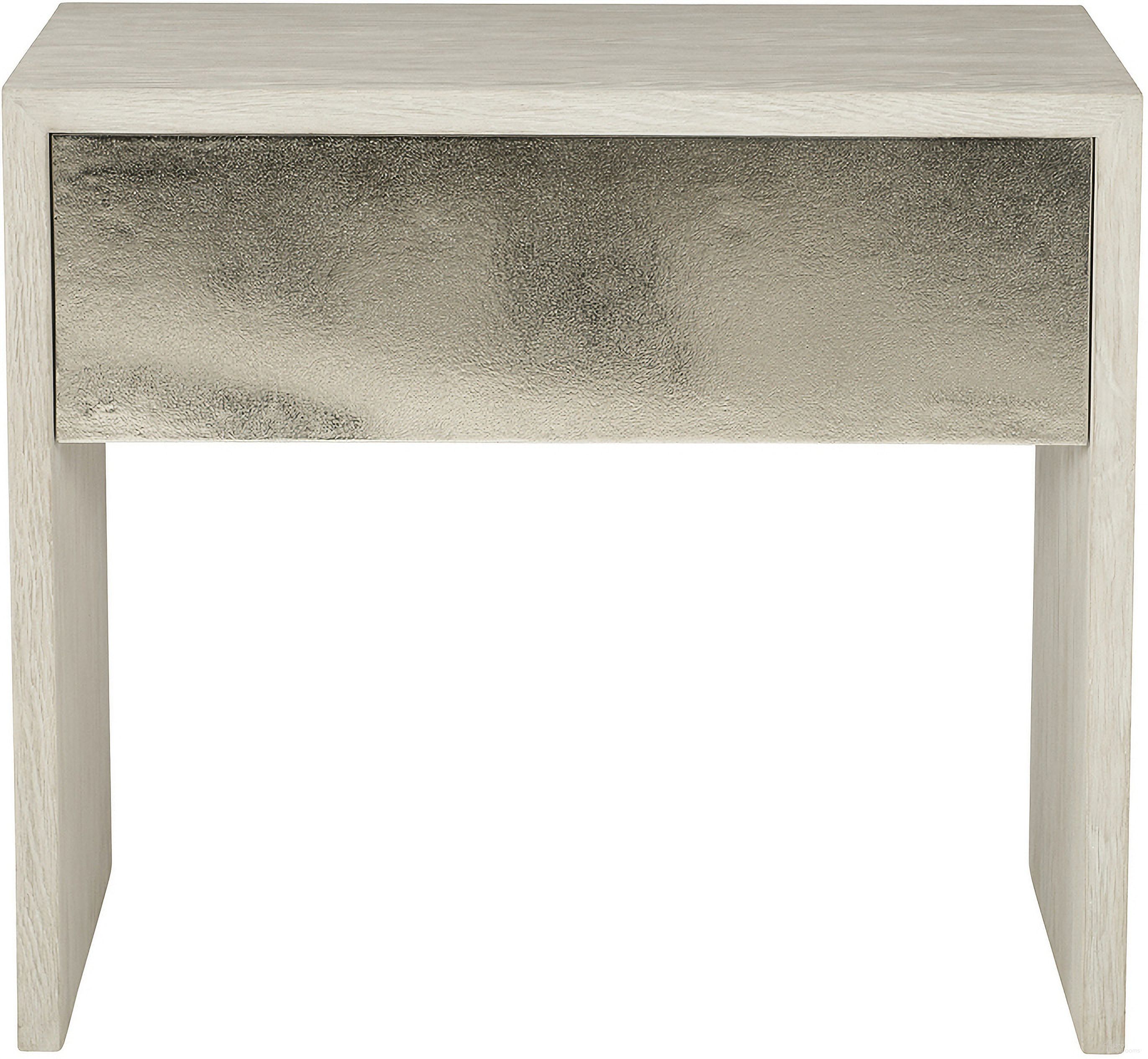 The appearance of Lowe Nightstand designed by Bernhardt in the modern / contemporary interior design. This jicama/shiny nickel piece of furniture was selected by 1StopBedrooms from Lowe Collection to add a touch of cosiness and style into your home. Sku: 305228. Material: Aluminum.