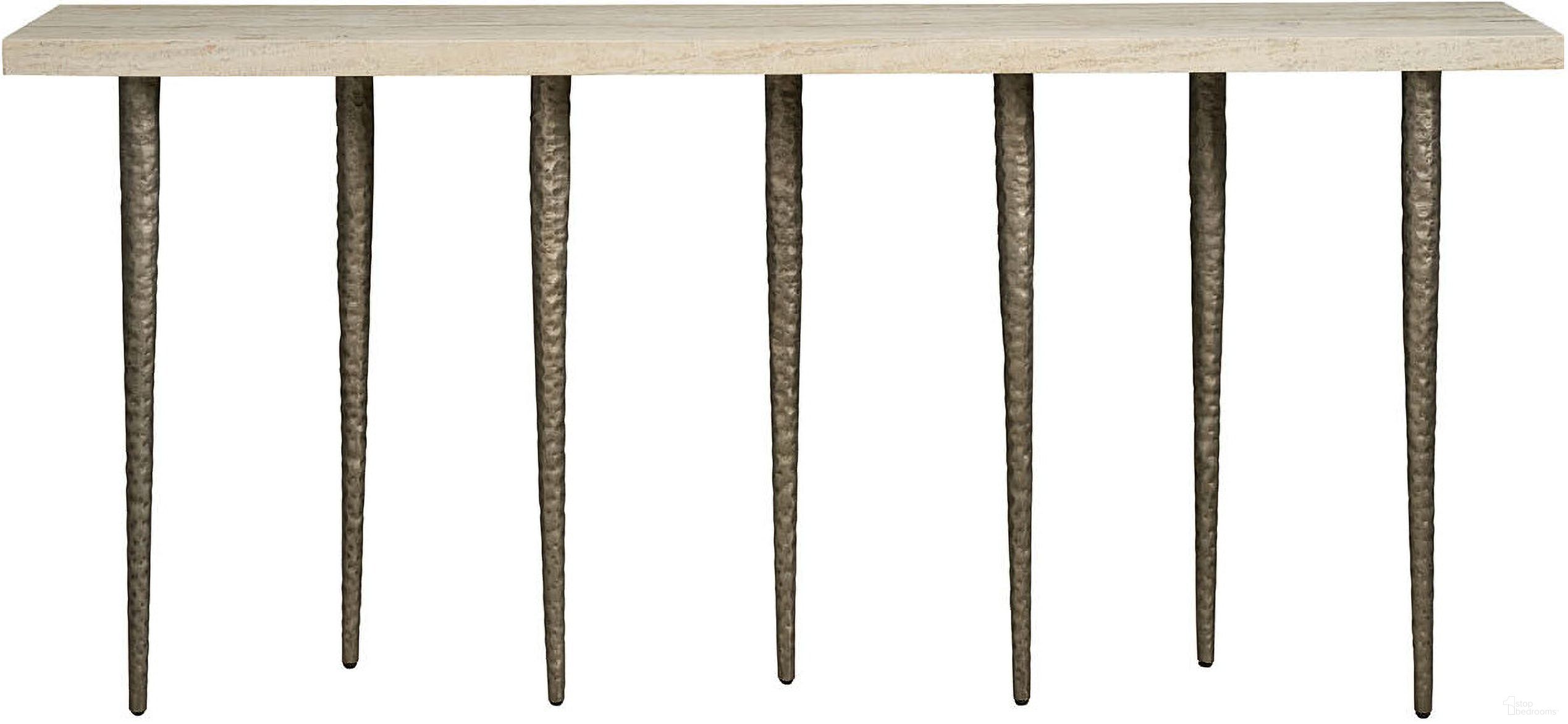The appearance of Lowry Console Table In Nickel designed by Universal in the modern / contemporary interior design. This nickel piece of furniture  was selected by 1StopBedrooms from Avaline Collection to add a touch of cosiness and style into your home. Sku: U428826. Material: Wood.