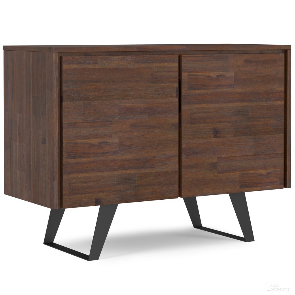 The appearance of Lowry Solid Acacia Wood 2 Door Sideboard Buffet In Distressed Charcoal Brown designed by Simpli Home in the modern / contemporary interior design. This distressed charcoal brown piece of furniture was selected by 1StopBedrooms from Lowry Collection to add a touch of cosiness and style into your home. Sku: AXCLRY-102D-DCB. Material: Acacia.