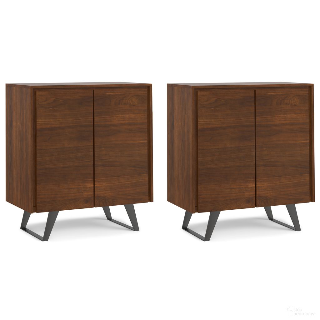 The appearance of Lowry Storage Cabinet Set of 2 In Walnut Veneer designed by Simpli Home in the modern / contemporary interior design. This walnut veneer piece of furniture was selected by 1StopBedrooms from Lowry Collection to add a touch of cosiness and style into your home. Sku: LOS239C001WAL. Material: Walnut Veneer.