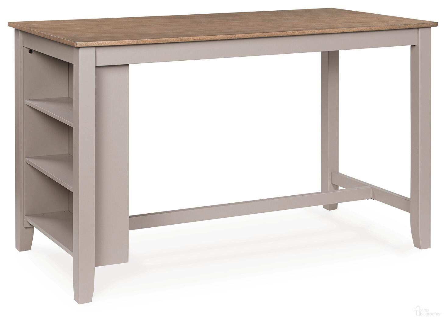 Loyander Counter Rectangular Height Dining Table In Natural and Gray