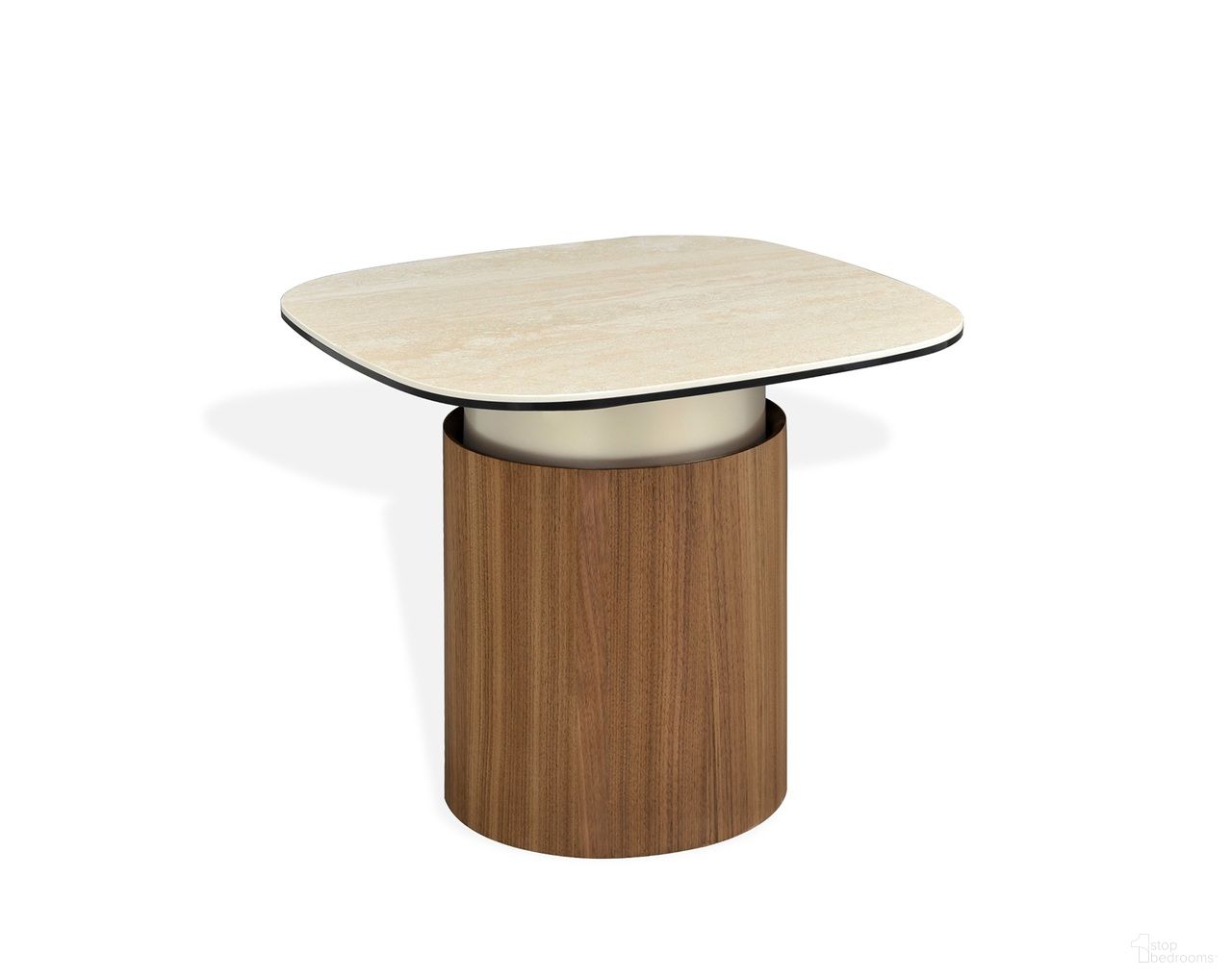 LP Balsato End Table In Walnut And Natural