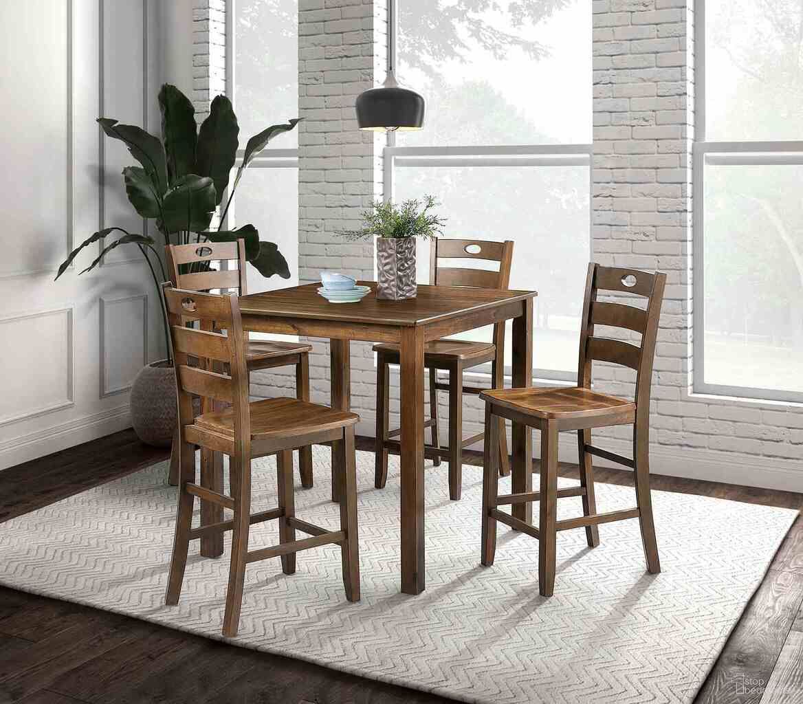 Lubbock 5 Piece Dining Table Set In Walnut