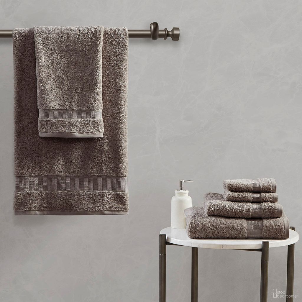 Luce Egyptian Cotton 6 Piece Towel Set In Dark Taupe