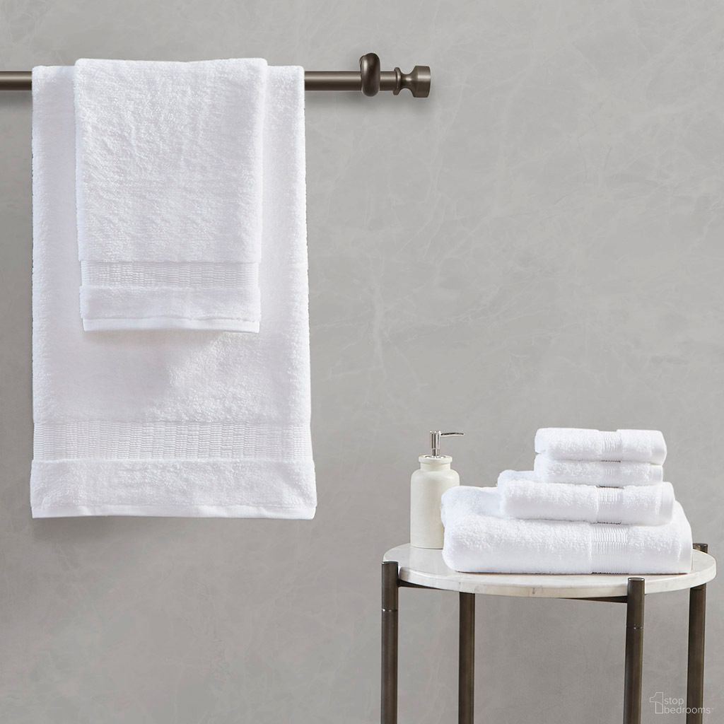 The appearance of Luce Egyptian Cotton 6 Piece Towel Set In White designed by Olliix in the glam interior design. This white piece of furniture  was selected by 1StopBedrooms from Luce Collection to add a touch of cosiness and style into your home. Sku: MPS73-425. Material: Cotton.