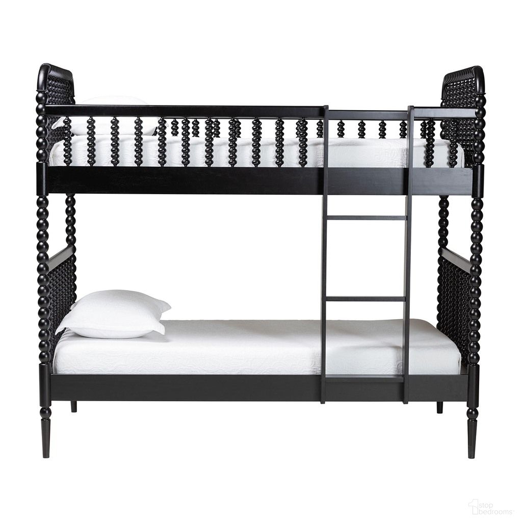 Lucera Bobbin Bunk Bed with Ladder In Black