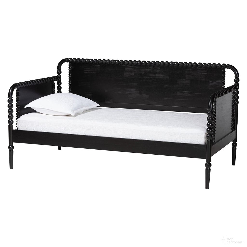 The appearance of Lucera Bobbin Twin Daybed In Black designed by Baxton Studio in the traditional interior design. This black piece of furniture was selected by 1StopBedrooms from Lucera Collection to add a touch of cosiness and style into your home. Sku: MG0110-4-Black-Daybed. Bed Type: Daybed. Bed Size: Twin. Material: Solid Rubberwood.