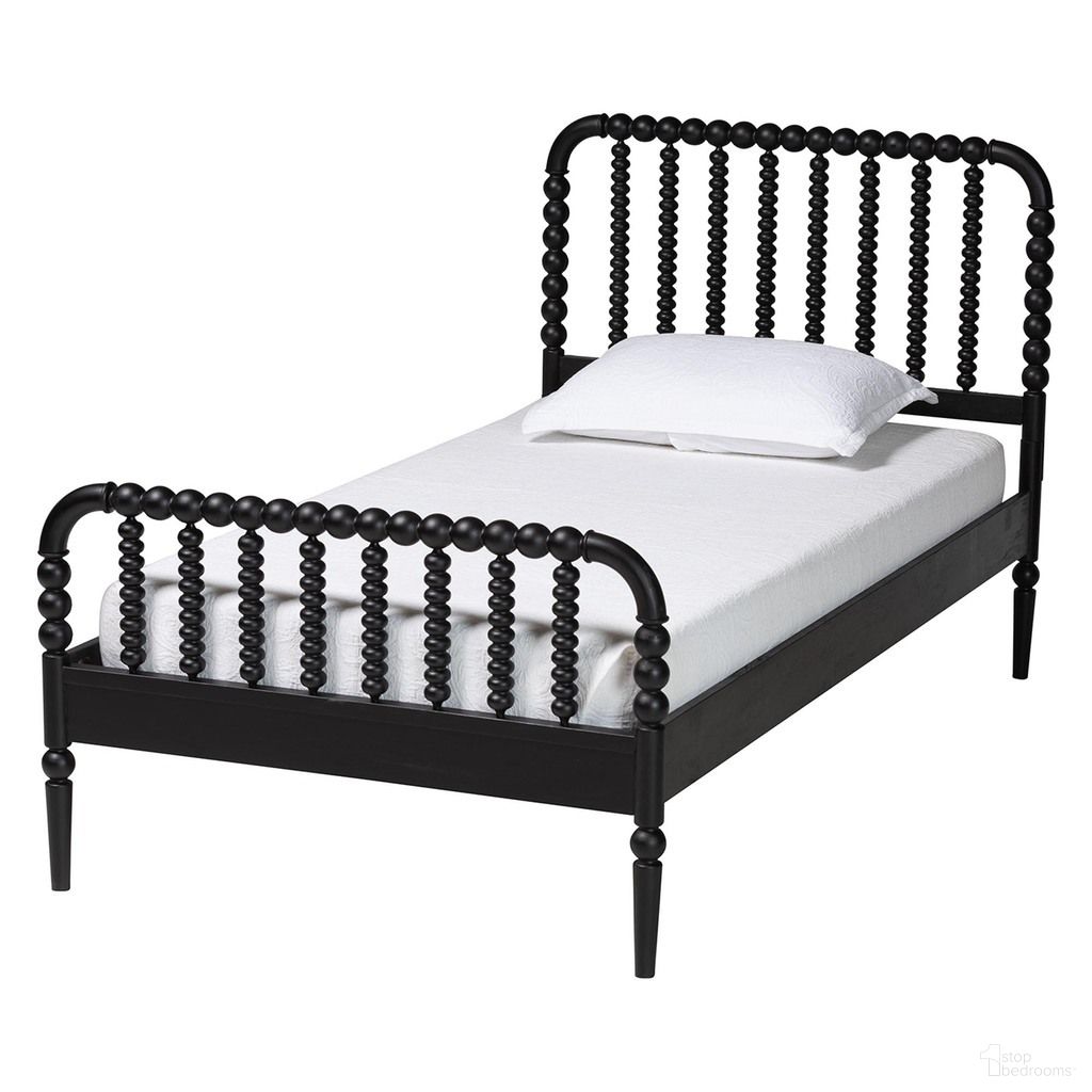 The appearance of Lucera Bobbin Wood Full Platform Bed In Black designed by Baxton Studio in the transitional interior design. This black piece of furniture was selected by 1StopBedrooms from Lucera Collection to add a touch of cosiness and style into your home. Sku: MG0110-4-Black-Full. Bed Type: Platform Bed. Bed Size: Full. Material: Solid Rubberwood.
