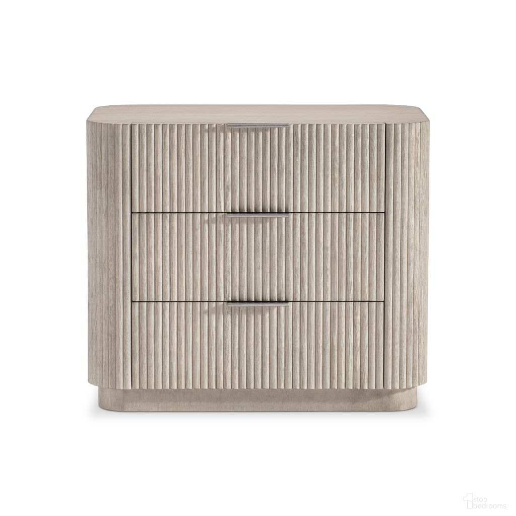 The appearance of Lucerne 3 Drawer 34" Nightstand In Beige and Tan designed by Bernhardt in the modern / contemporary interior design. This beige/tan piece of furniture was selected by 1StopBedrooms from Lucerne Collection to add a touch of cosiness and style into your home. Sku: 393230. Material: Wood.
