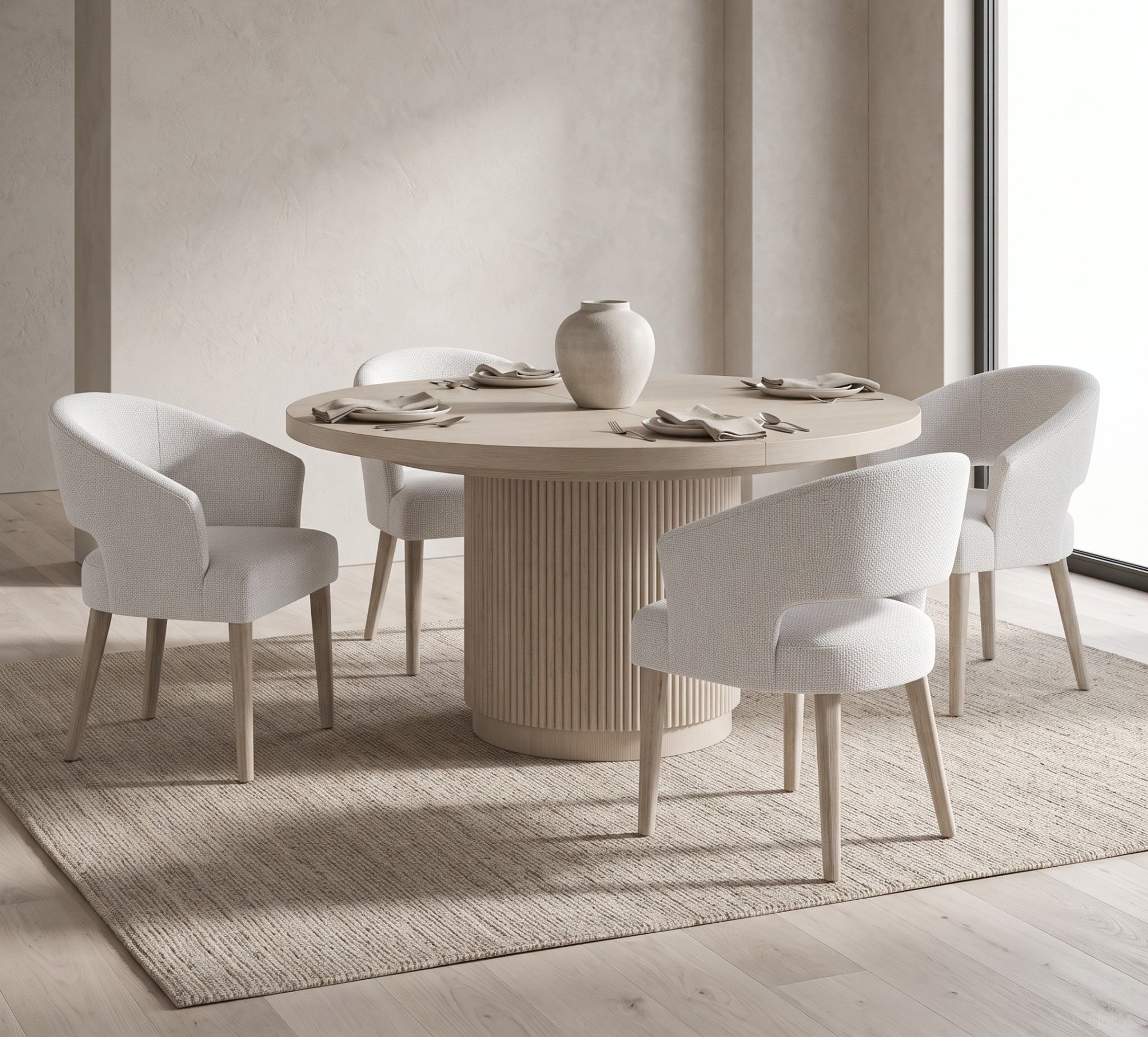 Lucerne Dining Room Set In Beige and Tan