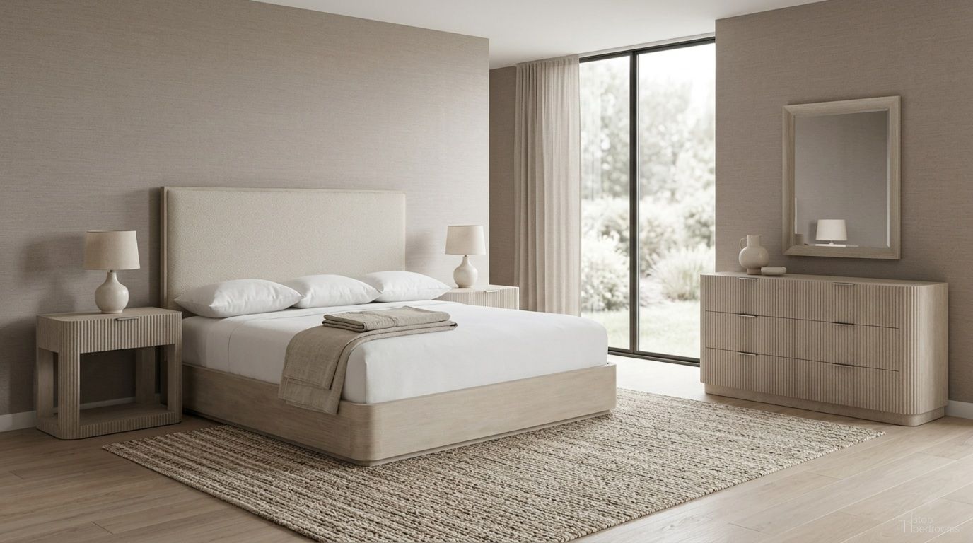 Lucerne Panel Bedroom Set In Beige and Tan