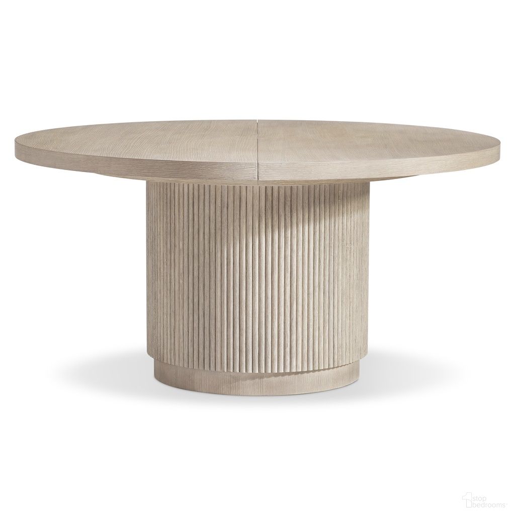 The appearance of Lucerne Round Dining Table In Beige and Tan designed by Bernhardt in the modern / contemporary interior design. This beige/tan piece of furniture was selected by 1StopBedrooms from Lucerne Collection to add a touch of cosiness and style into your home. Sku: 393276;393278. Table Base Style: Pedestal. Table Top Shape: Round. Material: Wood. Size: 60".