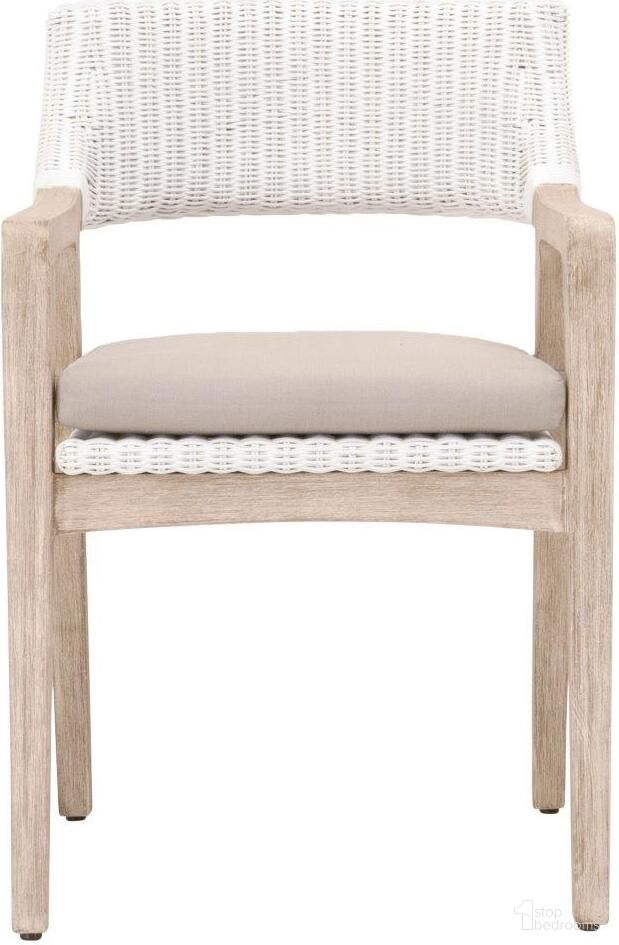 The appearance of Woven Lucia Arm Chair In White Rattan and Natural Gray designed by Essentials For Living in the transitional interior design. This white rattan/natural gray piece of furniture was selected by 1StopBedrooms from Woven Collection to add a touch of cosiness and style into your home. Sku: 6810.WTR/LGRY/NG. Material: Rattan. Chair Type: Arm Chair.