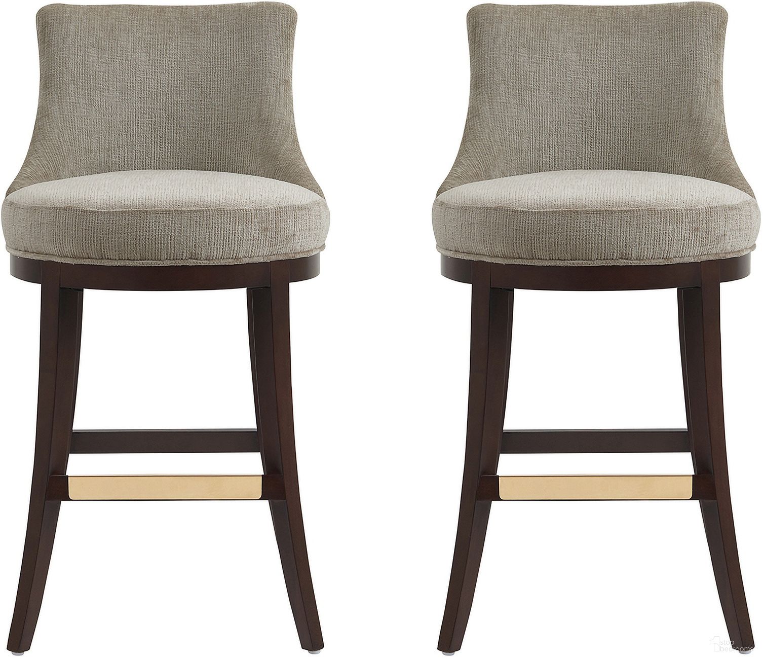 The appearance of Lucia Barstool Set of 2 In Taupe designed by Manhattan Comfort in the modern / contemporary interior design. This taupe piece of furniture was selected by 1StopBedrooms from Lucia Collection to add a touch of cosiness and style into your home. Sku: BS025-TP;BS025-TP. Material: Beech.