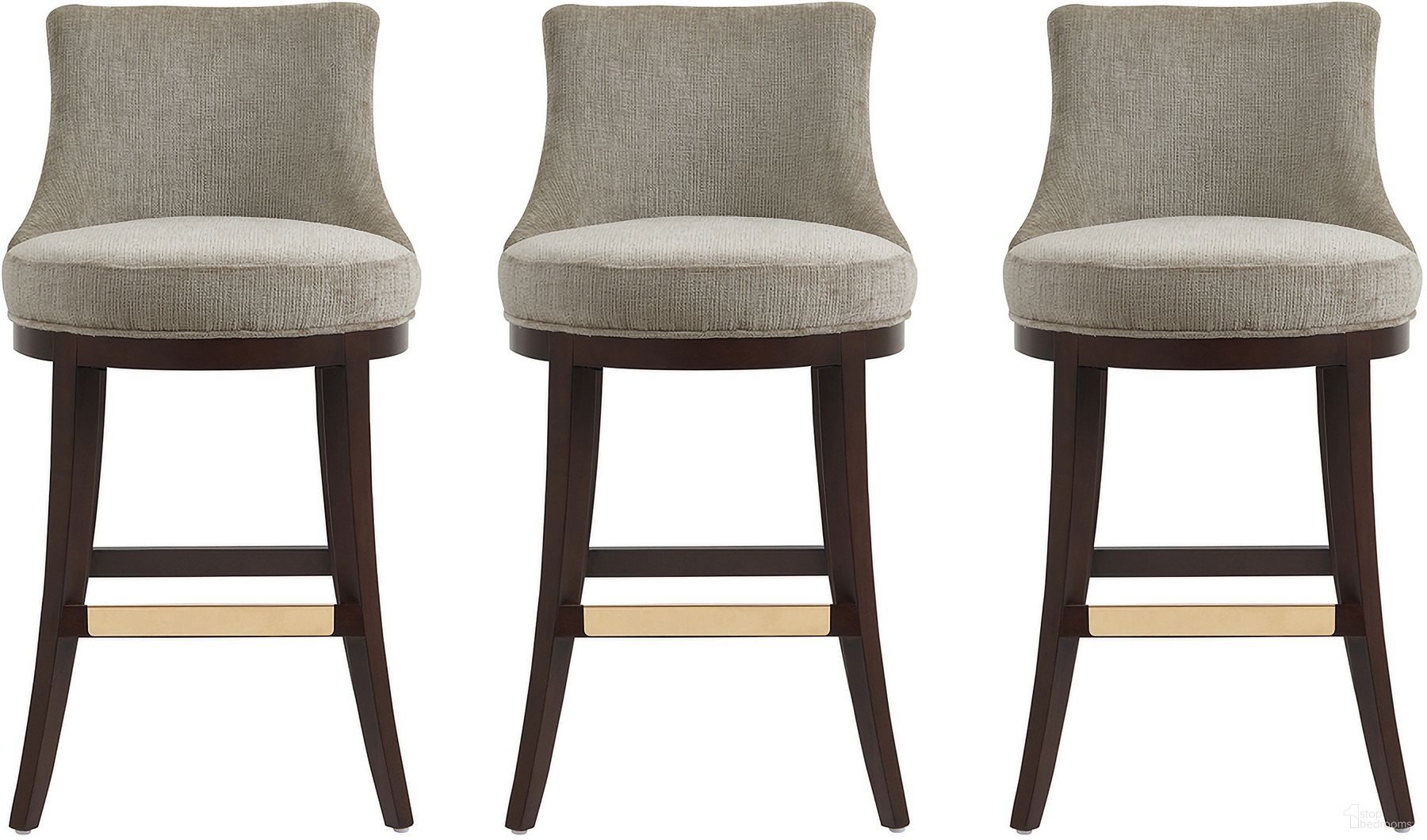 The appearance of Lucia Barstool Set of 3 In Taupe designed by Manhattan Comfort in the modern / contemporary interior design. This taupe piece of furniture was selected by 1StopBedrooms from Lucia Collection to add a touch of cosiness and style into your home. Sku: BS025-TP;BS025-TP;BS025-TP. Material: Beech.
