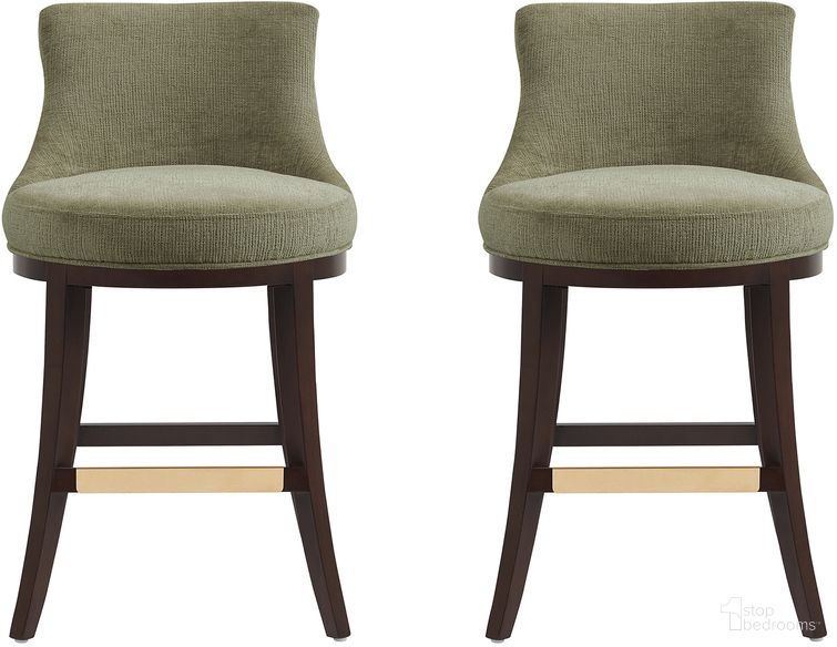 The appearance of Lucia Counter Stool Set of 2 In Leaf Green designed by Manhattan Comfort in the modern / contemporary interior design. This leaf green piece of furniture was selected by 1StopBedrooms from Lucia Collection to add a touch of cosiness and style into your home. Sku: CS022-GR;CS022-GR. Material: Beech.