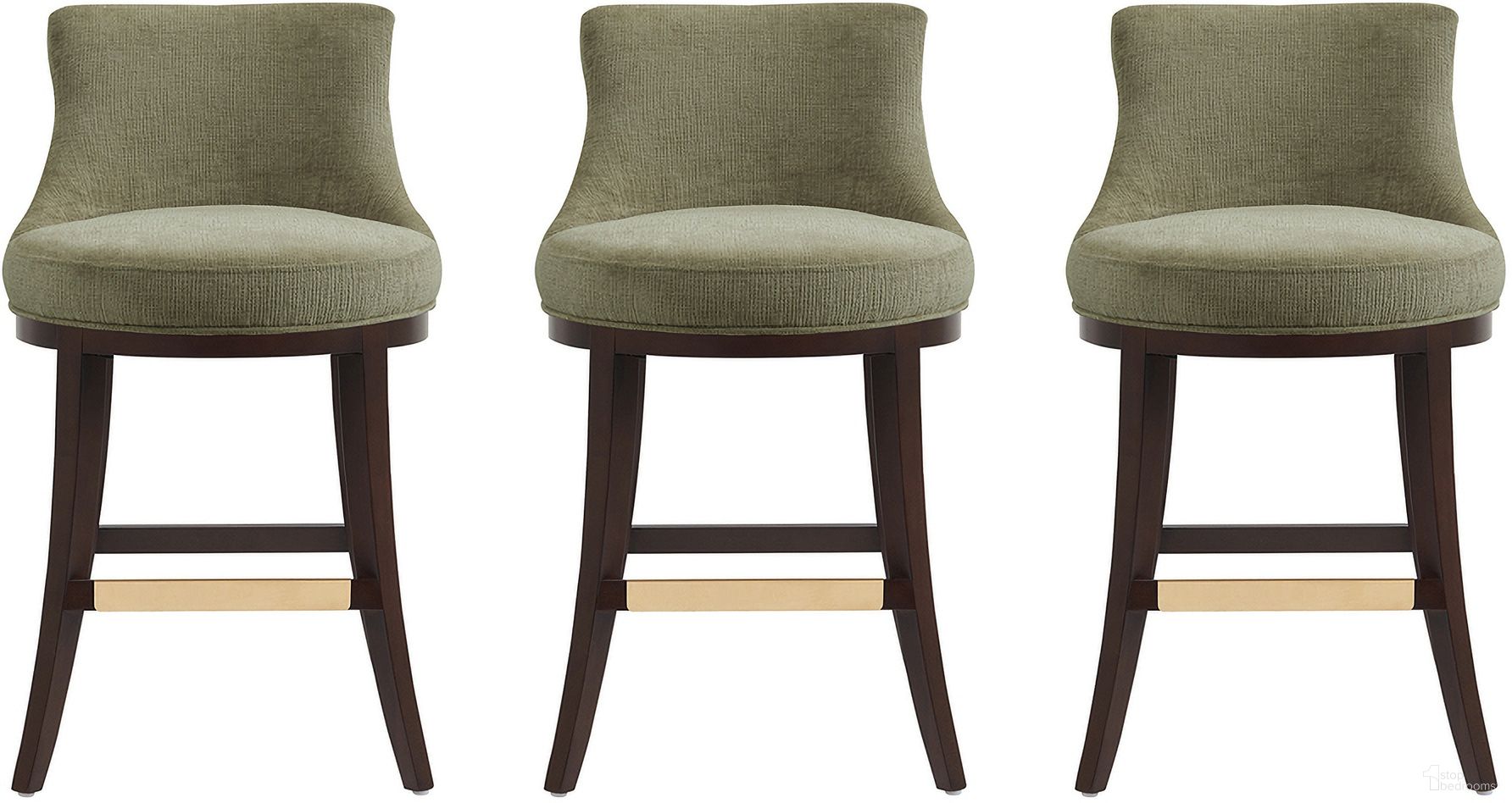 The appearance of Lucia Counter Stool Set of 3 In Leaf Green designed by Manhattan Comfort in the modern / contemporary interior design. This leaf green piece of furniture was selected by 1StopBedrooms from Lucia Collection to add a touch of cosiness and style into your home. Sku: CS022-GR;CS022-GR;CS022-GR. Material: Beech.