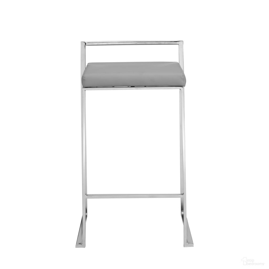 The appearance of Lucien 25.25 Inch Upholstered Counter Stool In Grey designed by Carolina Living in the modern / contemporary interior design. This grey piece of furniture was selected by 1StopBedrooms from Lucien Collection to add a touch of cosiness and style into your home. Sku: CL3117-GRY. Material: Polyurethane.
