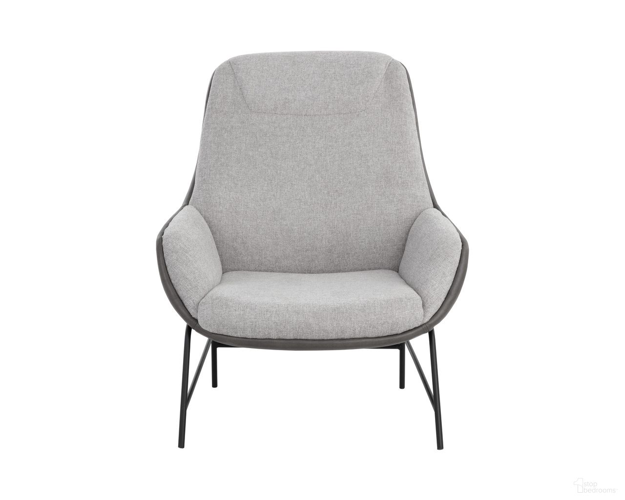 Lucier Lounge Chair In Belfast Heather Grey and Bravo Ash